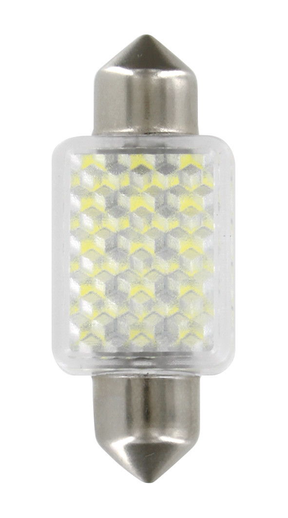 12v Led Series - 27 Smd X 1 Chips - 15x35 Mm - Sv8,5-8 - 1 Pz  - D/blister - Bianco - Doppia Polarità
