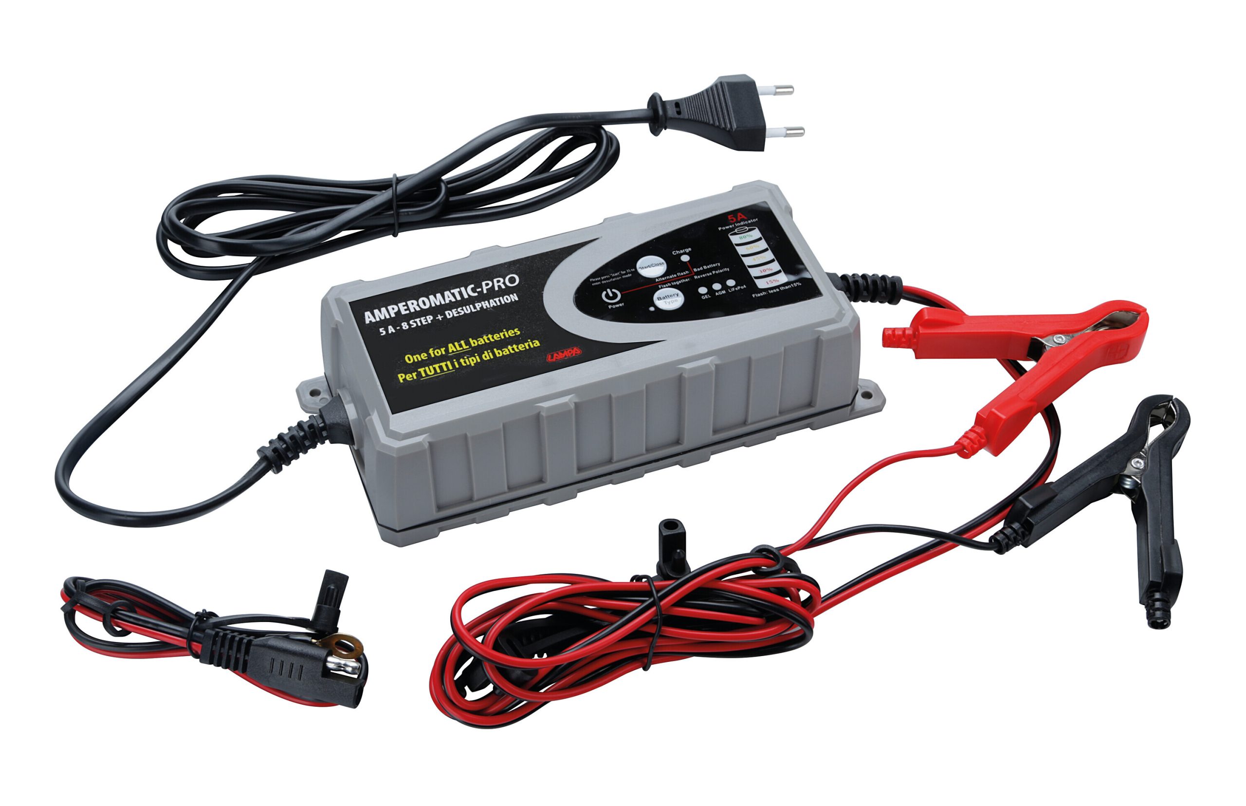 Amperomatic Pro, Caricabatteria Intelligente, 12v - 5a