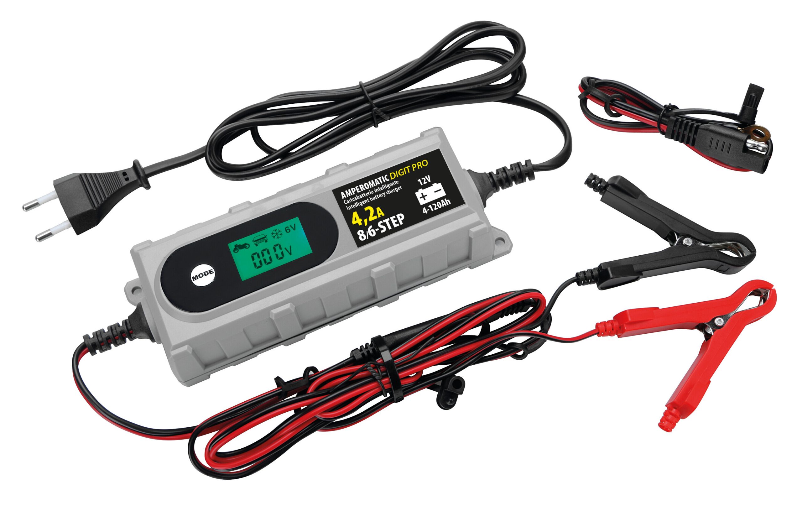 Amperomatic Digit Pro, Caricabatteria Intelligente, 12v - 4,2a