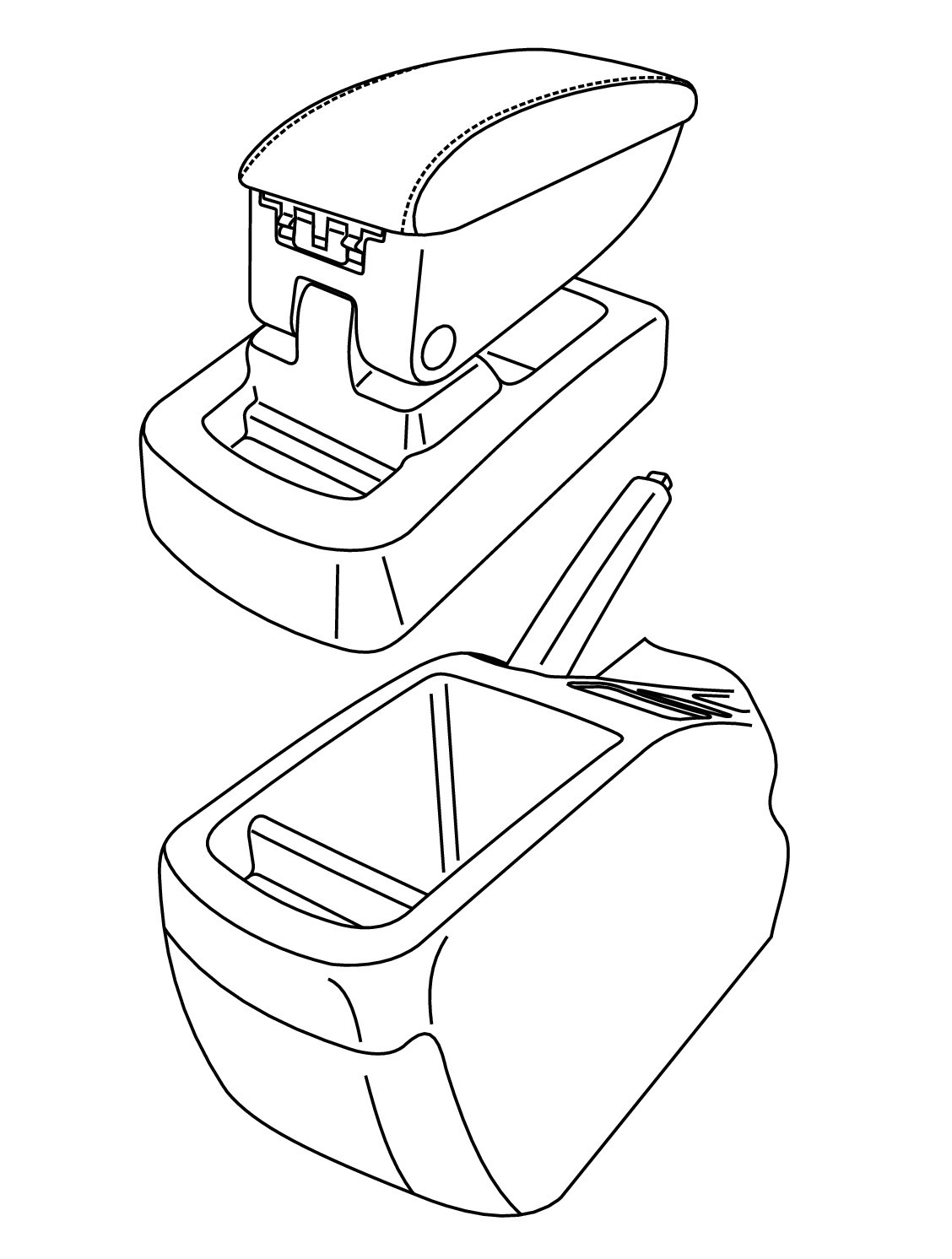 Armster 1, Bracciolo Su Misura - Compatibile Per  Kia Cee'd 5p (02/07>04/12) -  Kia Cee'd Sporty Wagon (09/07>08/12)