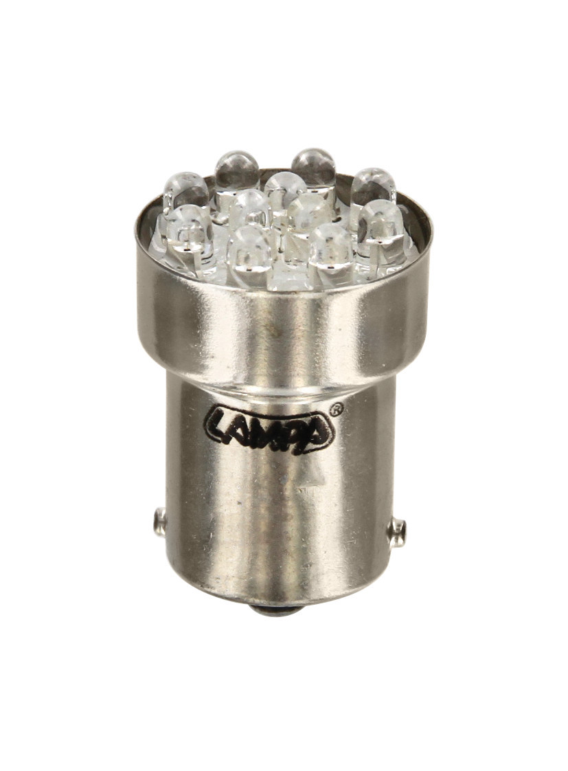 12v Lampada MultI-Led 11 Led - (r10w) - Ba15s - 1 Pz  - Scatola - Rosso