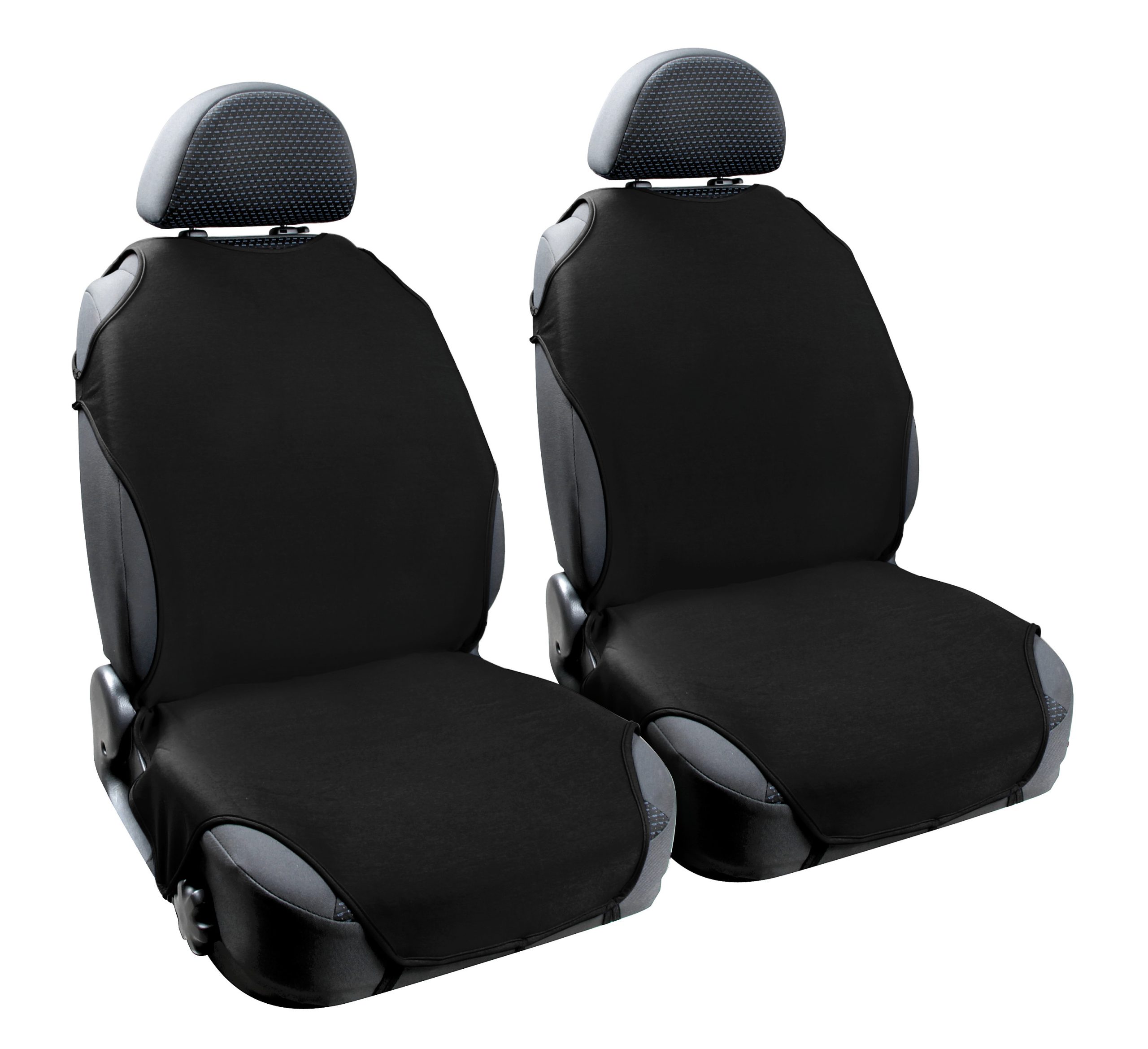 T-Shirt, Coppia Coprisedili Elasticizzati - Nero