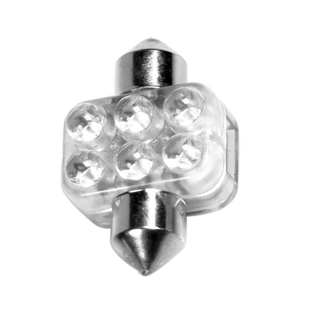 12v Led Series - 6 Led - 18x31 Mm - Sv8,5-8 - 1 Pz  - D/blister - Blu