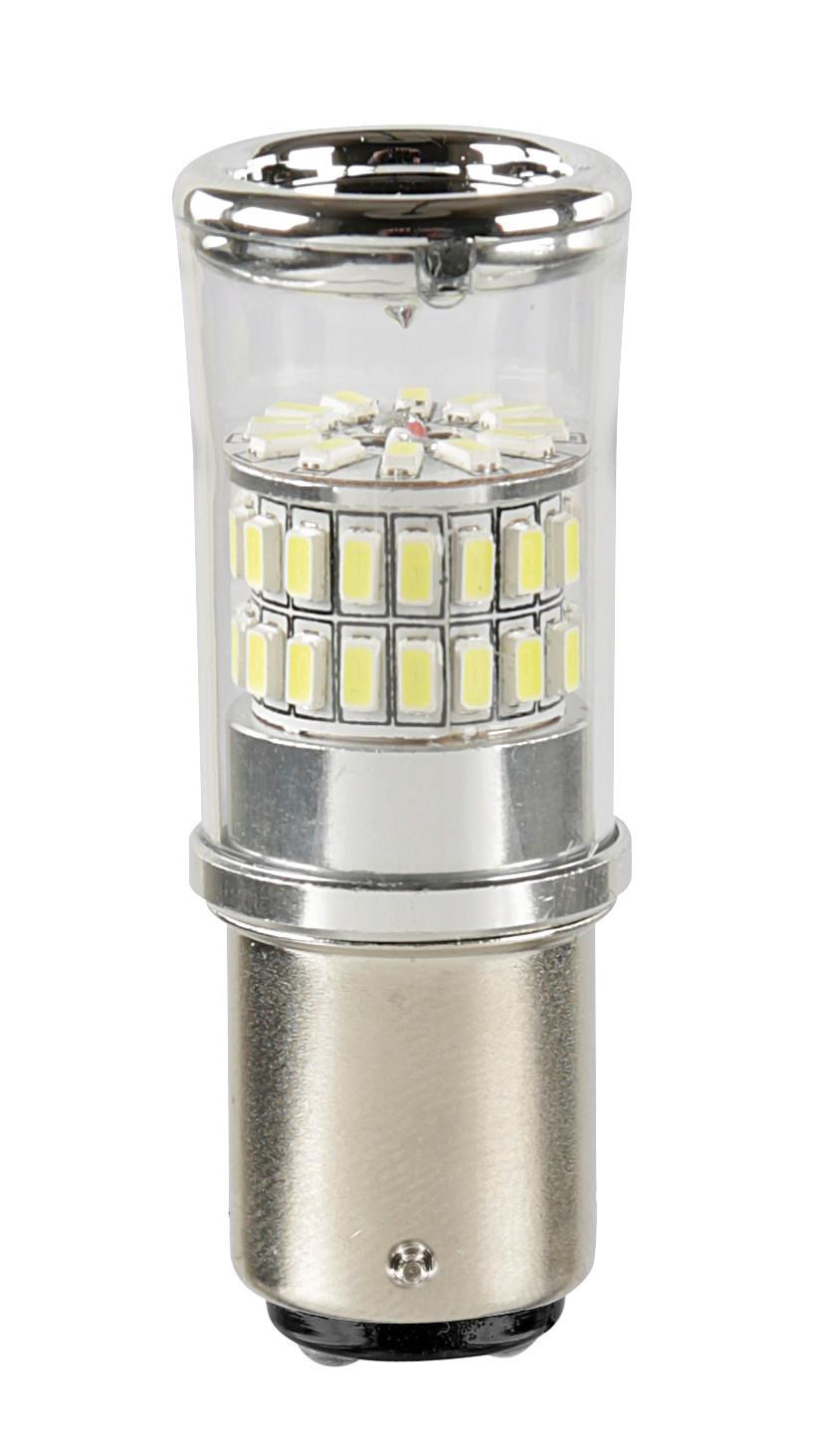 12/28v MegA-Led 48 - 48 Smd X 1 Chip - (p21/5w) - Bay15d - 1 Pz  - D/blister - Bianco