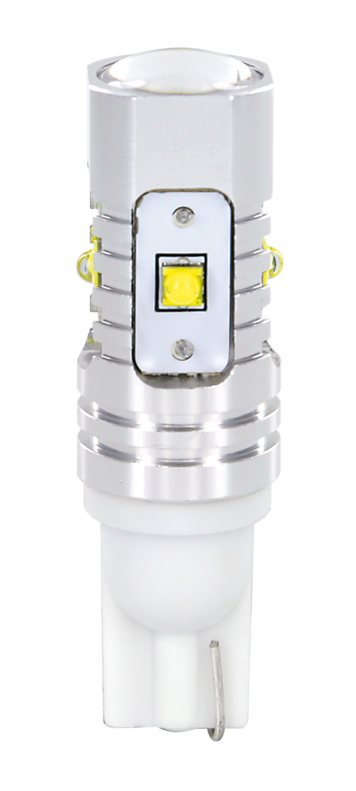 10/30v MegA-Led 45 - 5 Smd X 9 Chips - (t10) - W2,1x9,5d - 2 Pz  - D/blister - Bianco - Doppia Polarità