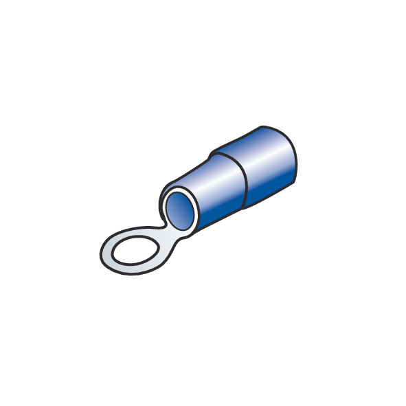 10 Terminali - Capicorda Ad Anello - Blu