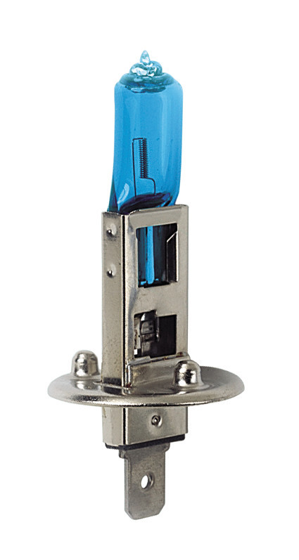 12v Lampada Alogena BlU-Xe - H1 - 55w - P14,5s - 1 Pz  - Scatola Plast.