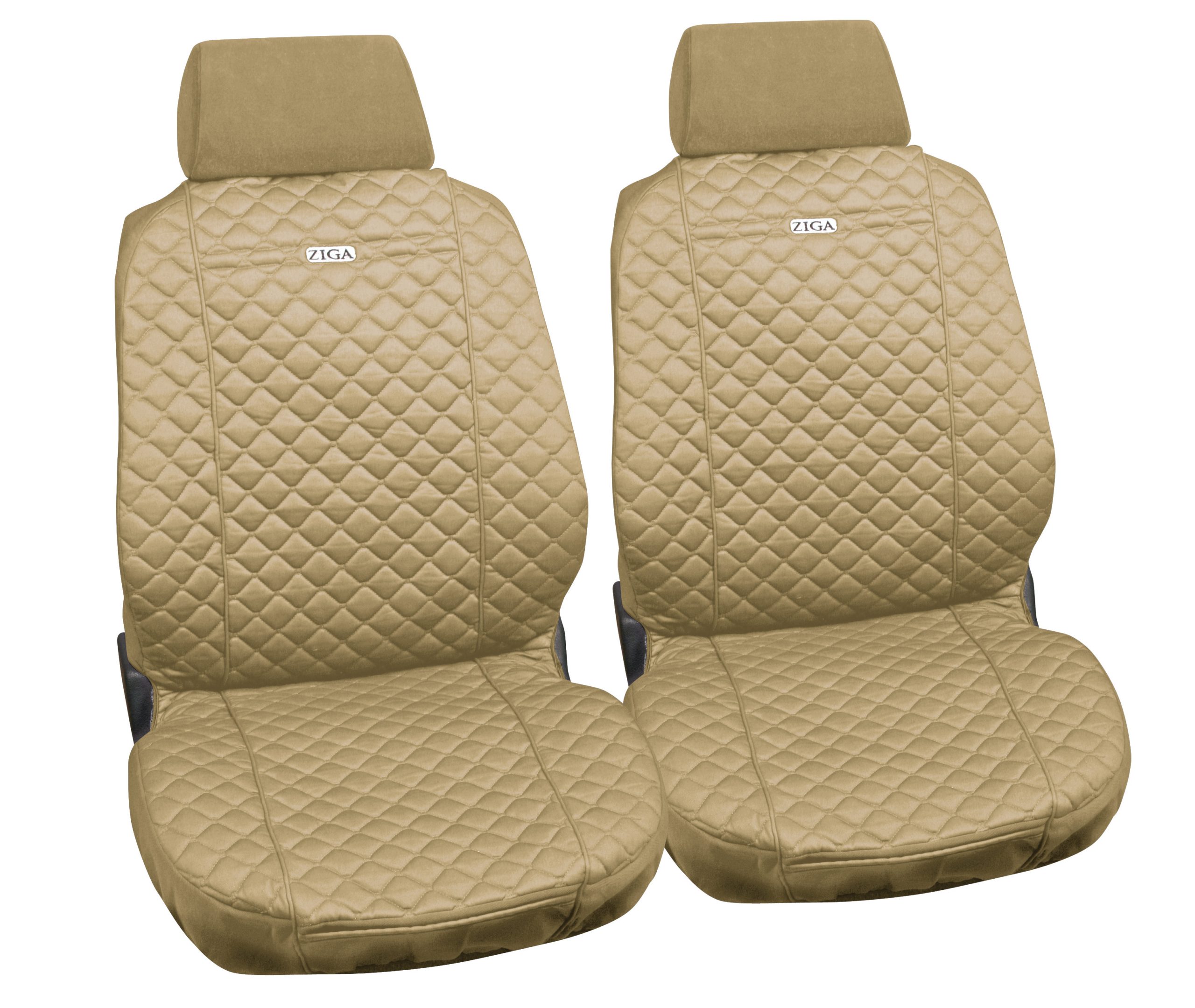 Ziga, Coppia Coprisedili Anteriori In Cotone, Universali - Beige