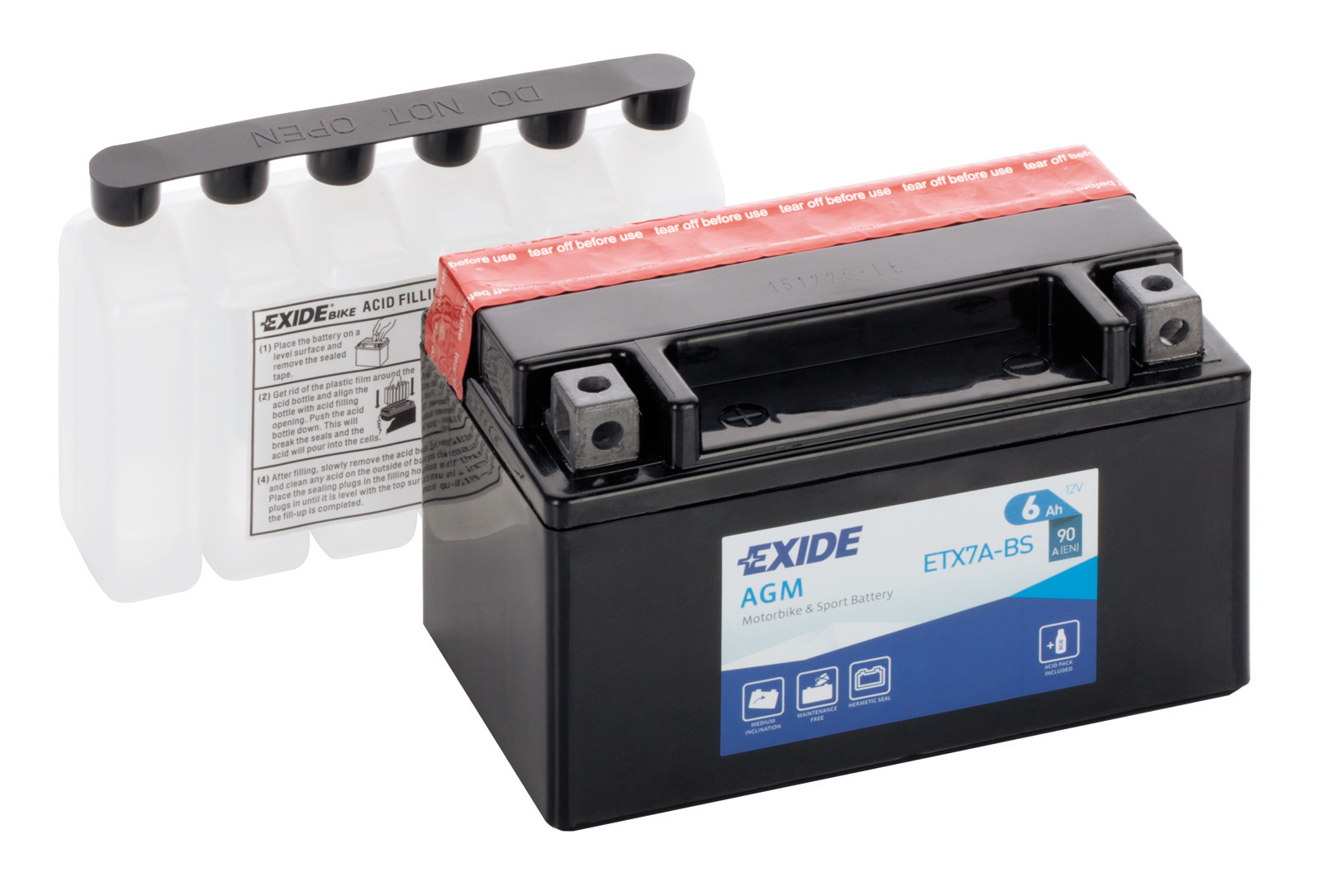 Batteria 12v - Exide Bike Agm - 6 Ah - 90 A