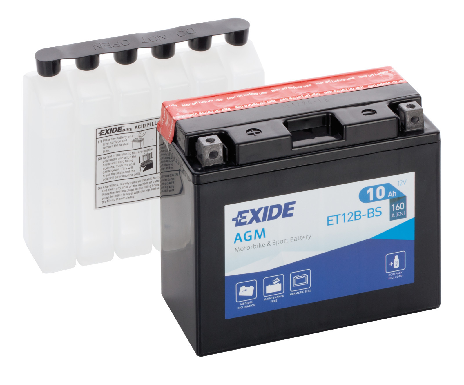Batteria 12v - Exide Bike Agm - 10 Ah - 160 A