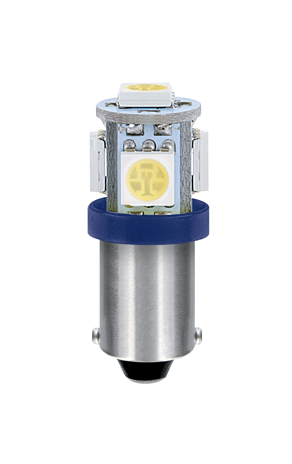24/28v Led Series - 5 Smd X 1 Chip - (t4w) - Ba9s - 20 Pz  - Scatola - Blu - Doppia Polarità