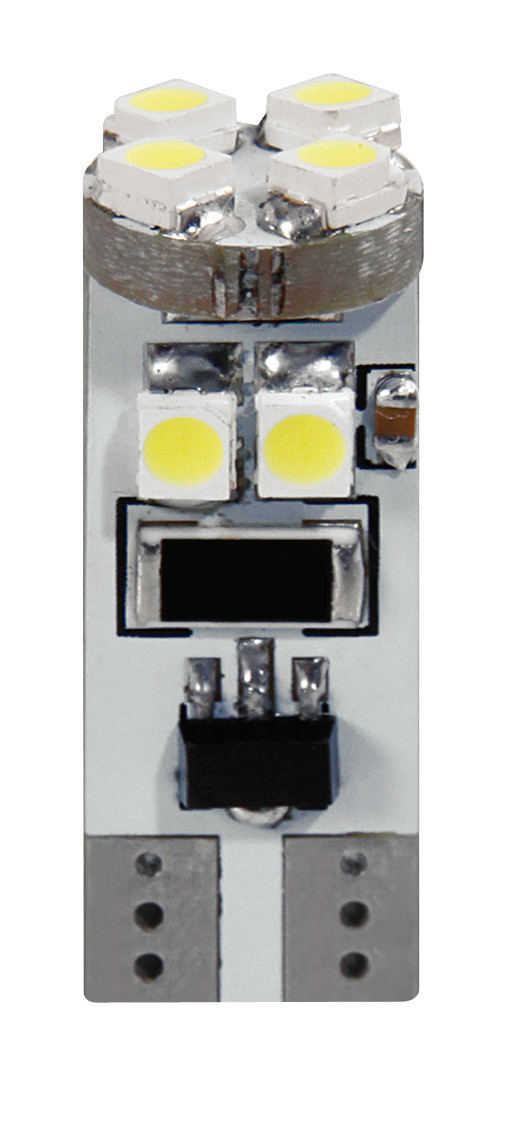 24v HypeR-Led 24 - 8 Smd X 3 Chips - (t10) - Trifocus - W2,1x9,5d - 2 Pz  - Scatola - Rosso - Doppia Polarità - Resistenza Incorporata