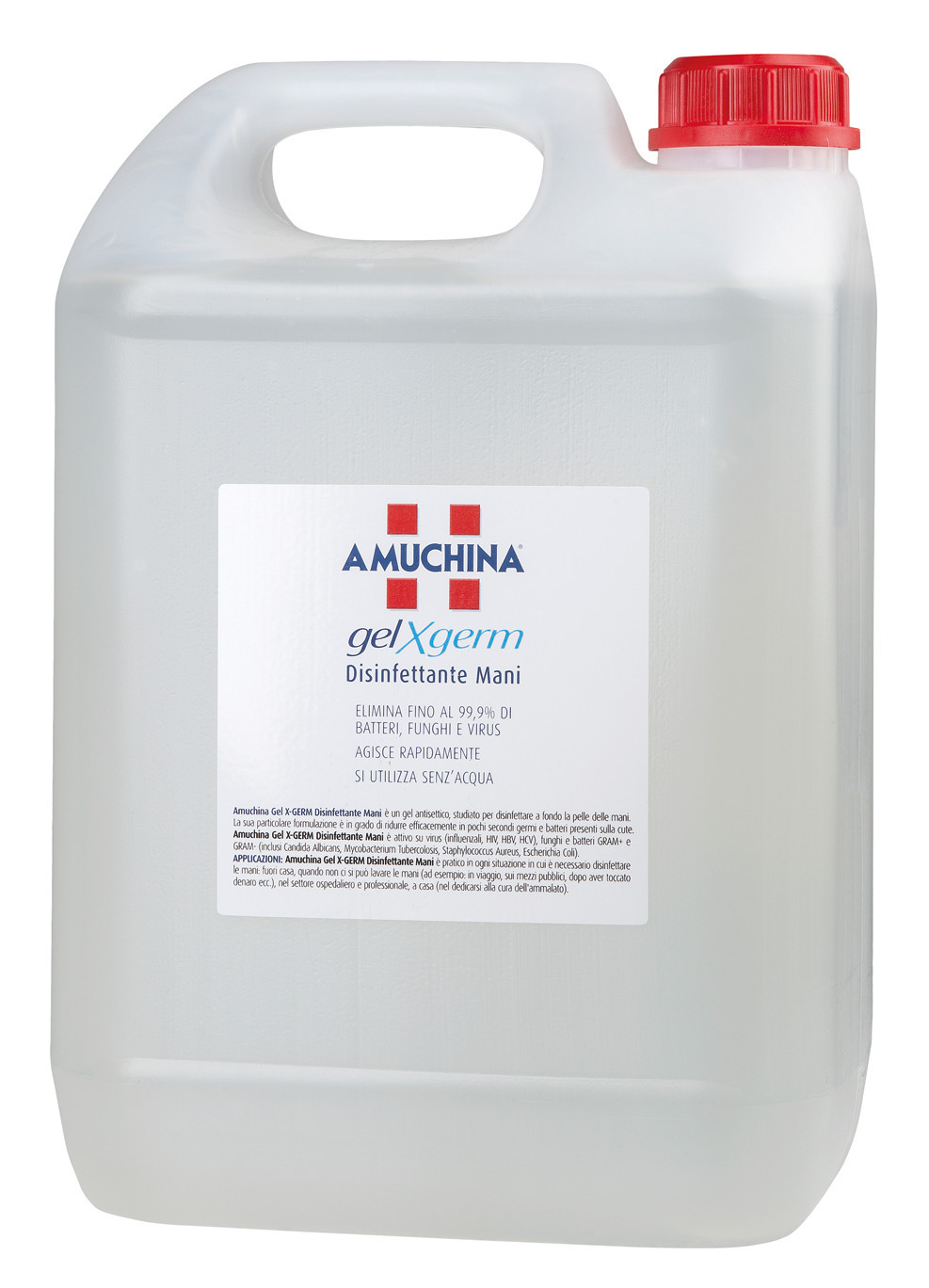 Amuchina Gel X-Germ, Disinfettante Mani, Fustino 5 L