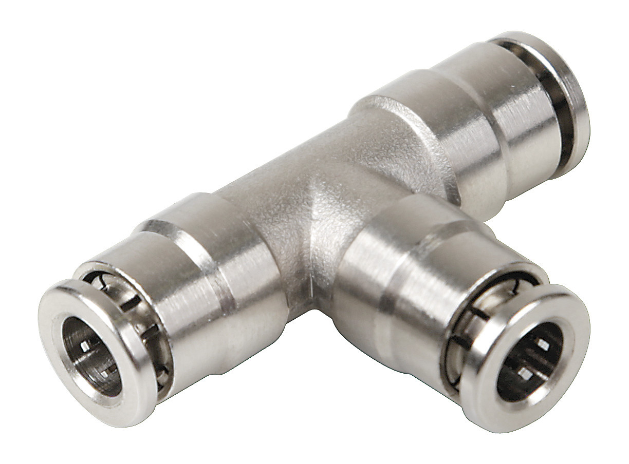 T-6, Raccordo In Metallo, Per Tubi Aria - Ø 6 mm