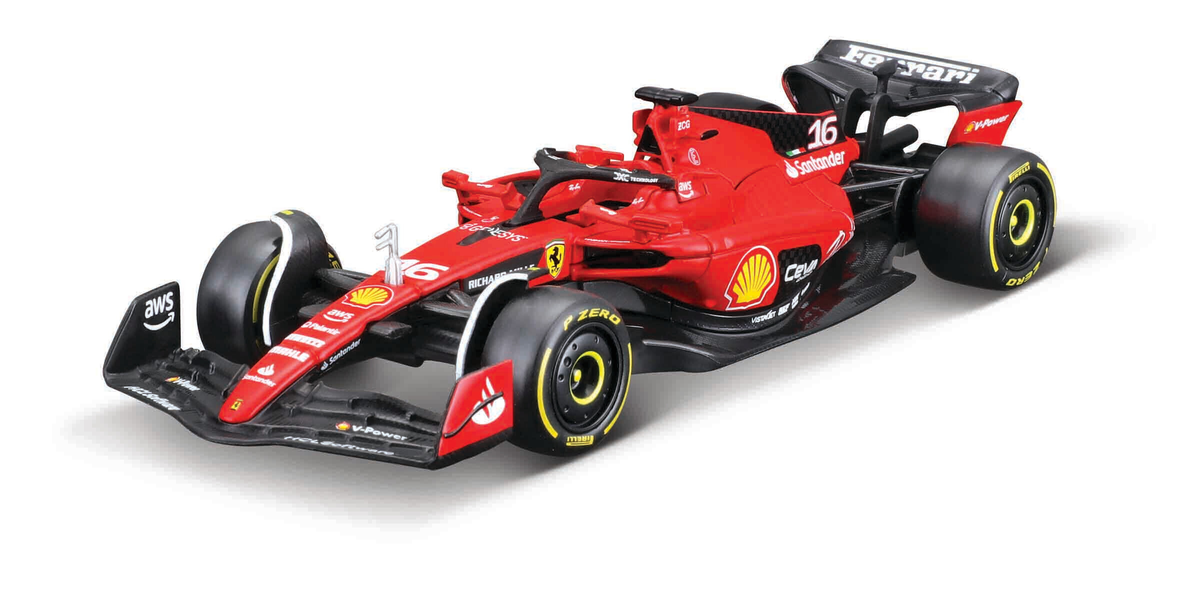 Auto F1, Ferrari Sf24 Leclerc, Burago, Scala 1:43, Scatola Vetrina