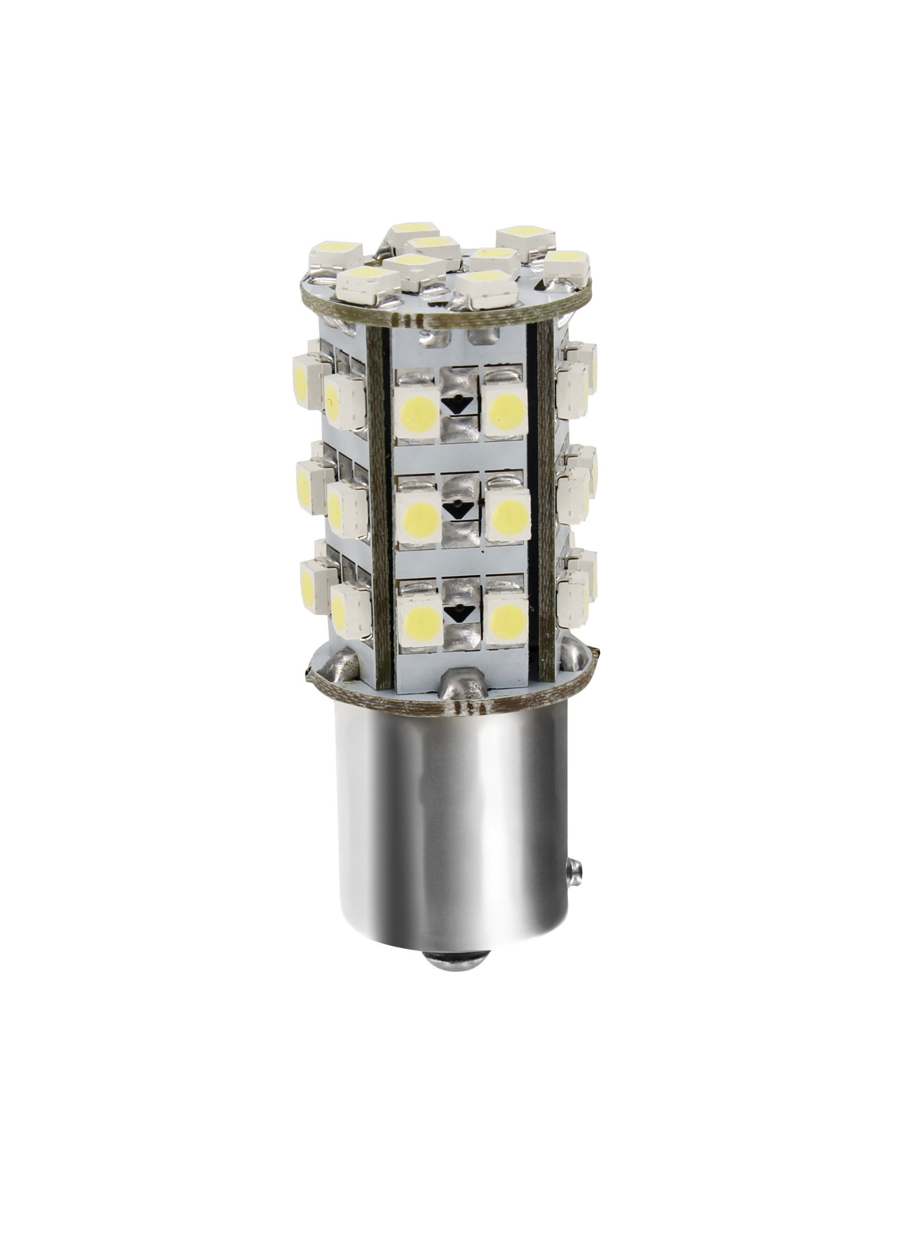24/28v Led Series - 39 Smd X 1 Chips - (p21w) - Ba15s - 1 Pz  - Scatola - Bianco - Doppia Polarità