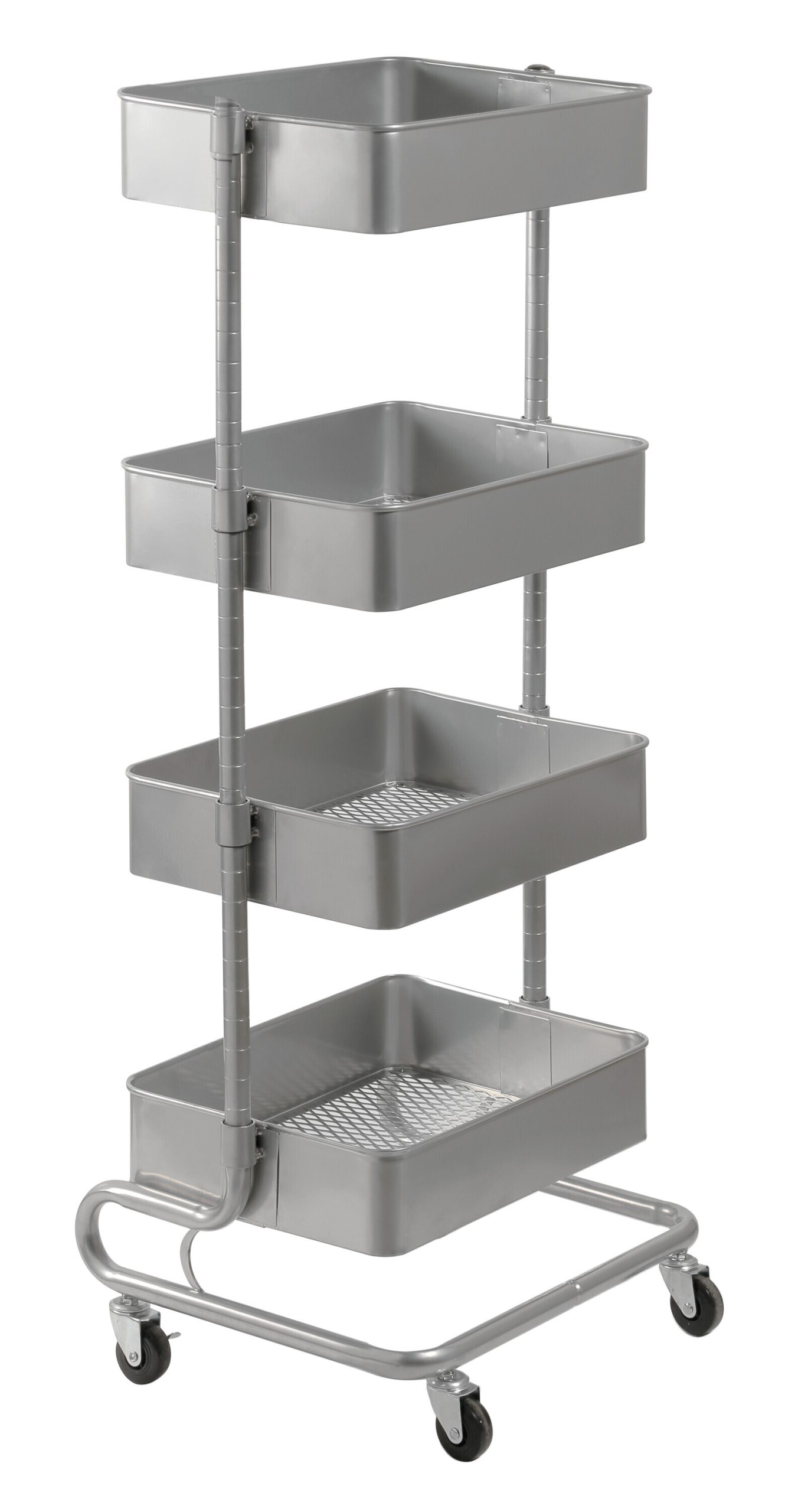 Utility Trolley 4, Carrello Espositore Multiuso A 4 Ripiani