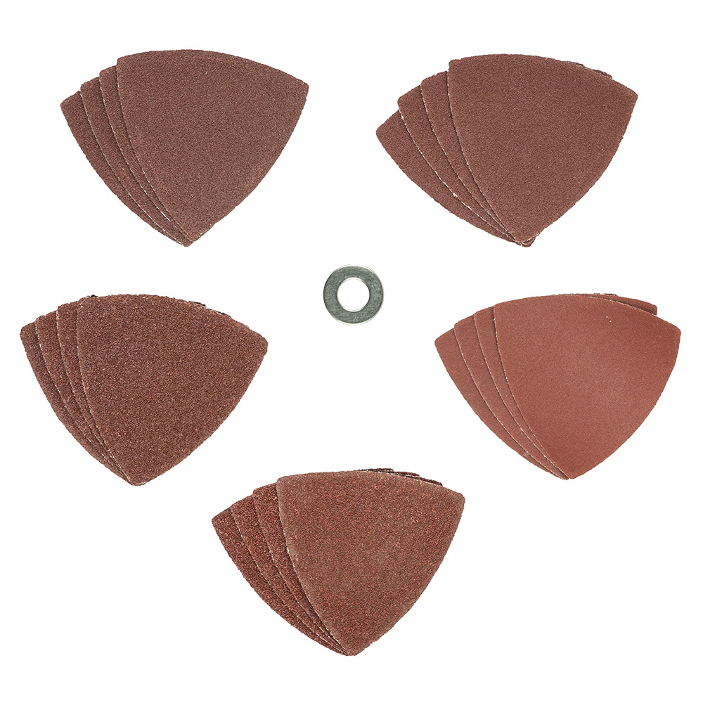 Nr. 20 Fogli Di Carta Abrasiva 80x80x80mm In Sacchetto — Grana 60 / 80 / 100 / 120 / 240 (rif.60041)
