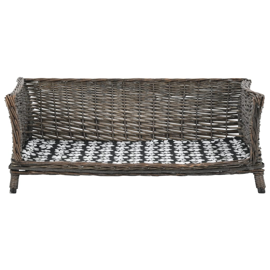 Cesta Per Cani Con Cuscino Grigio 90x54x35 Cm Salice Naturale