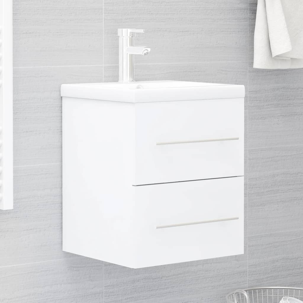 Mobile Lavabo Bianco 41x38,5x48 Cm In Legno Multistrato