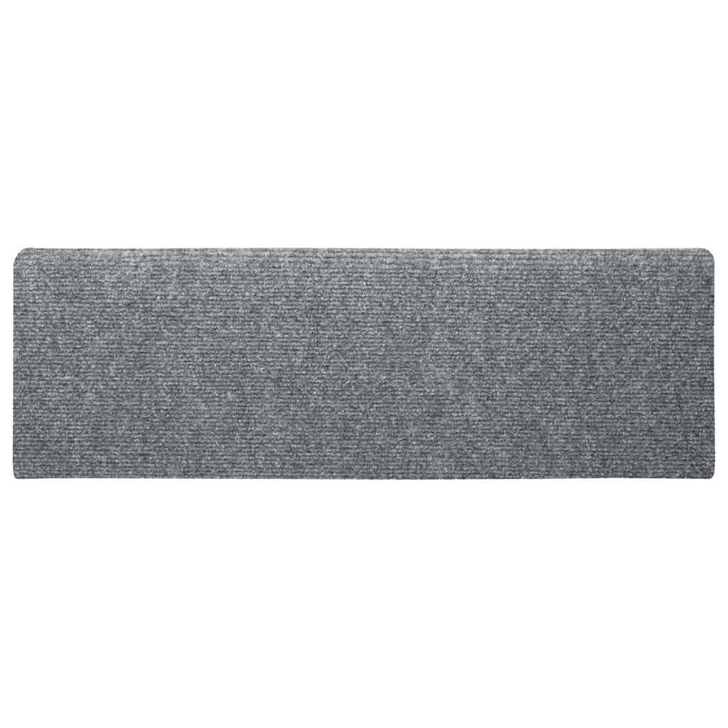 Tappetini Per Scale Autoadesivi 10 Pz 65x21x4 Cm Grigio Chiaro Bordo Rettangolare - Image 5