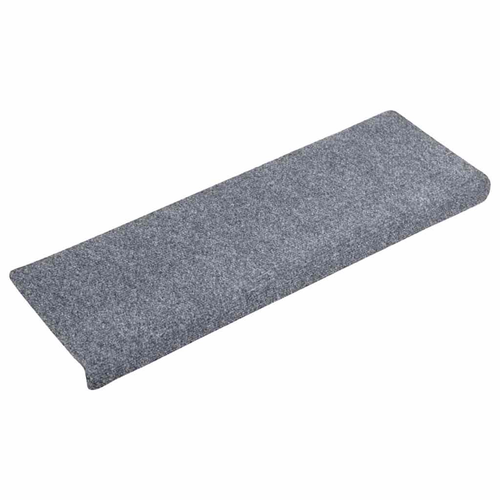 Tappetini Per Scale Autoadesivi 10 Pz 65x21x4 Cm Grigio Chiaro Bordo Rettangolare - Image 3