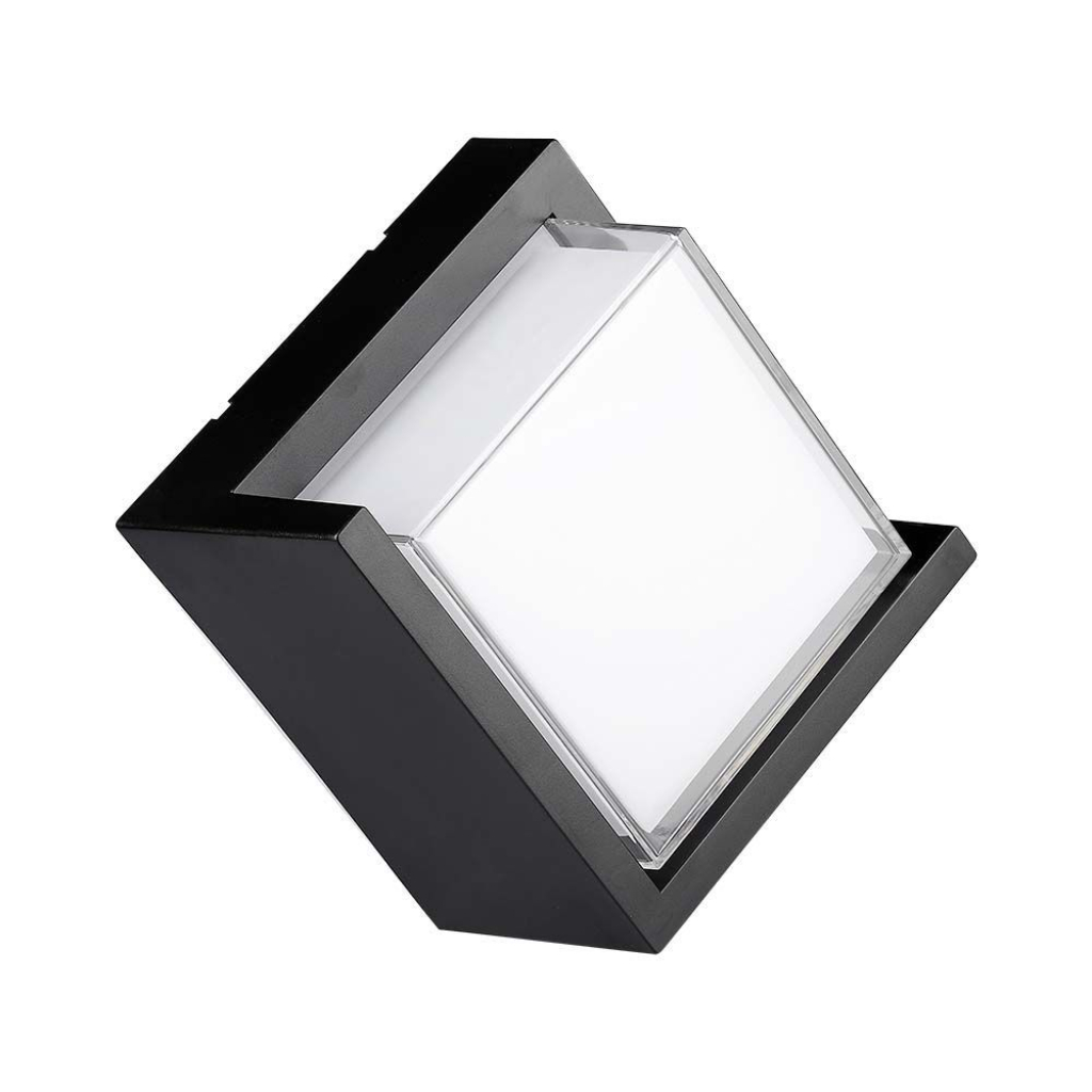 12w Led Wall Light Sami Frame Black Square 3000k
