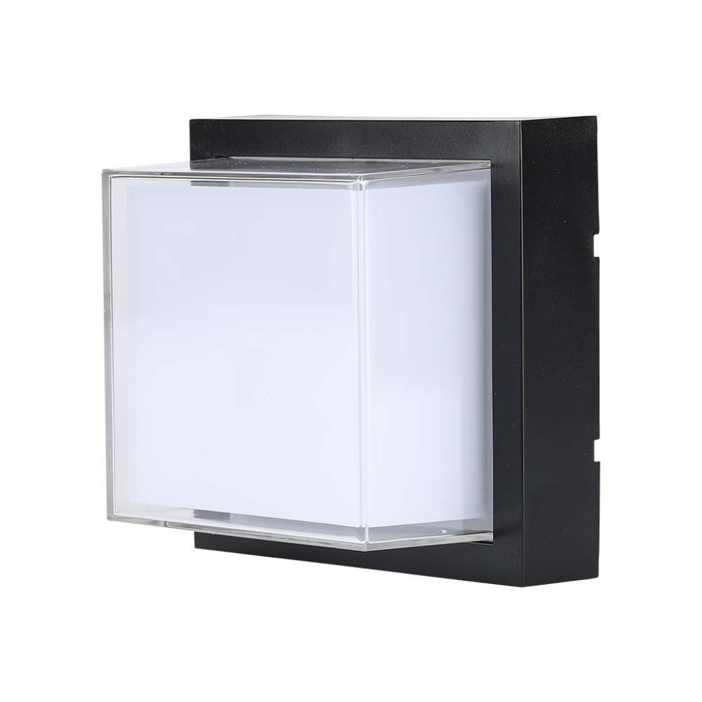 12w Led Wall Light 3000k,black Square