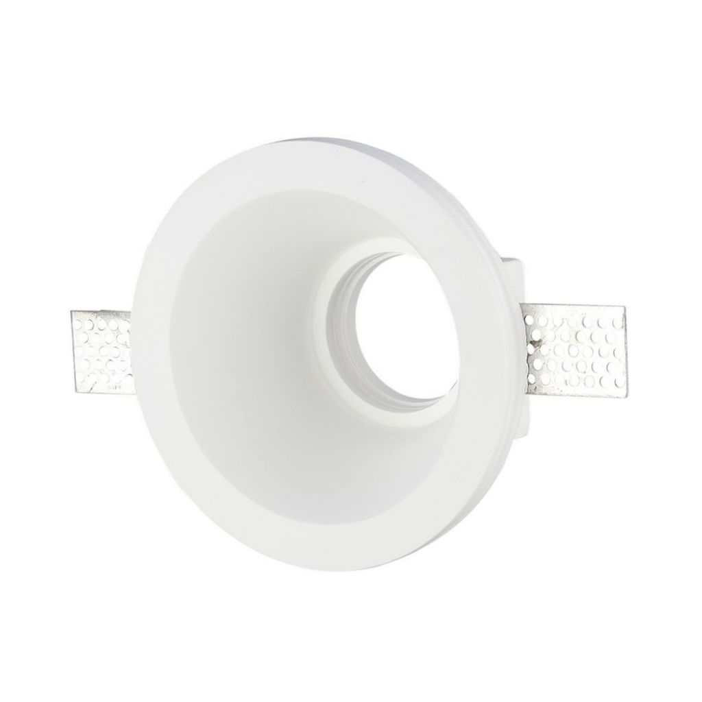 Gu10 Fitting Round Gypsum White