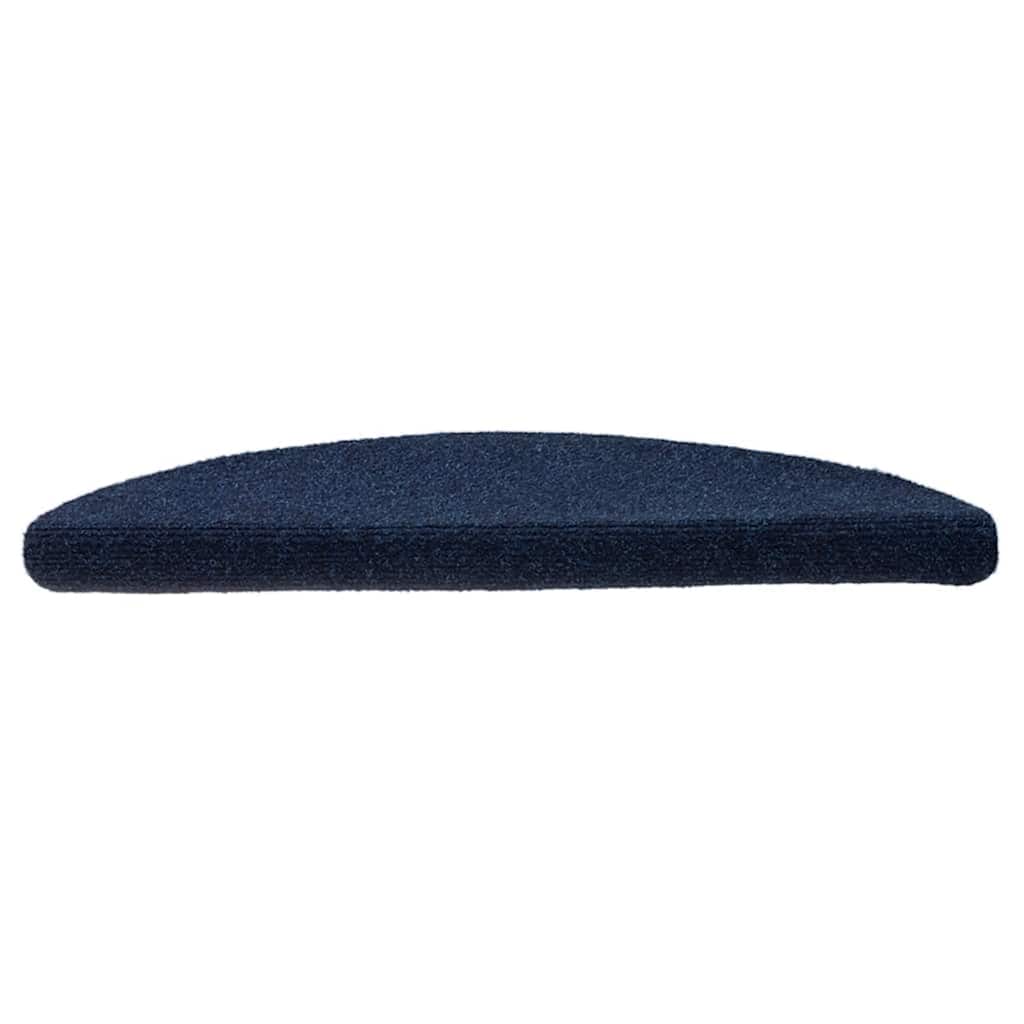 Tappetini Per Scale Autoadesivi 10 Pz 56x17x3 Cm Blu Navy Semicircolari - Image 3