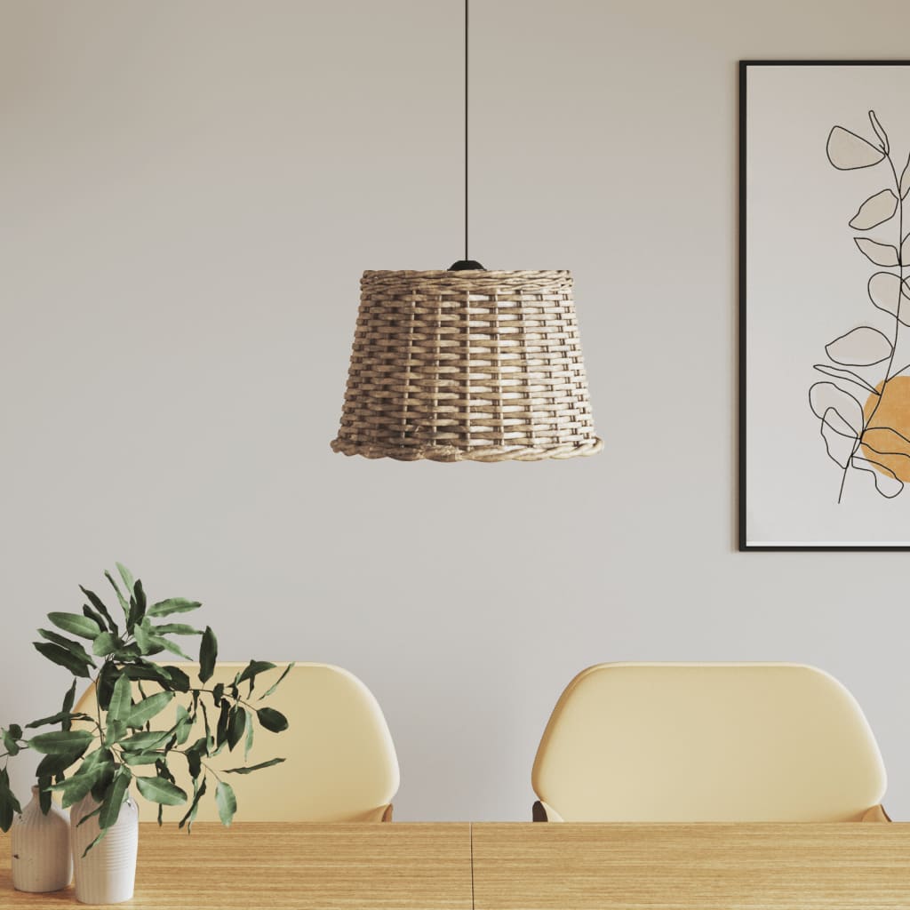 Paralume Da Soffitto Marrone Ø40x26 Cm In Vimini
