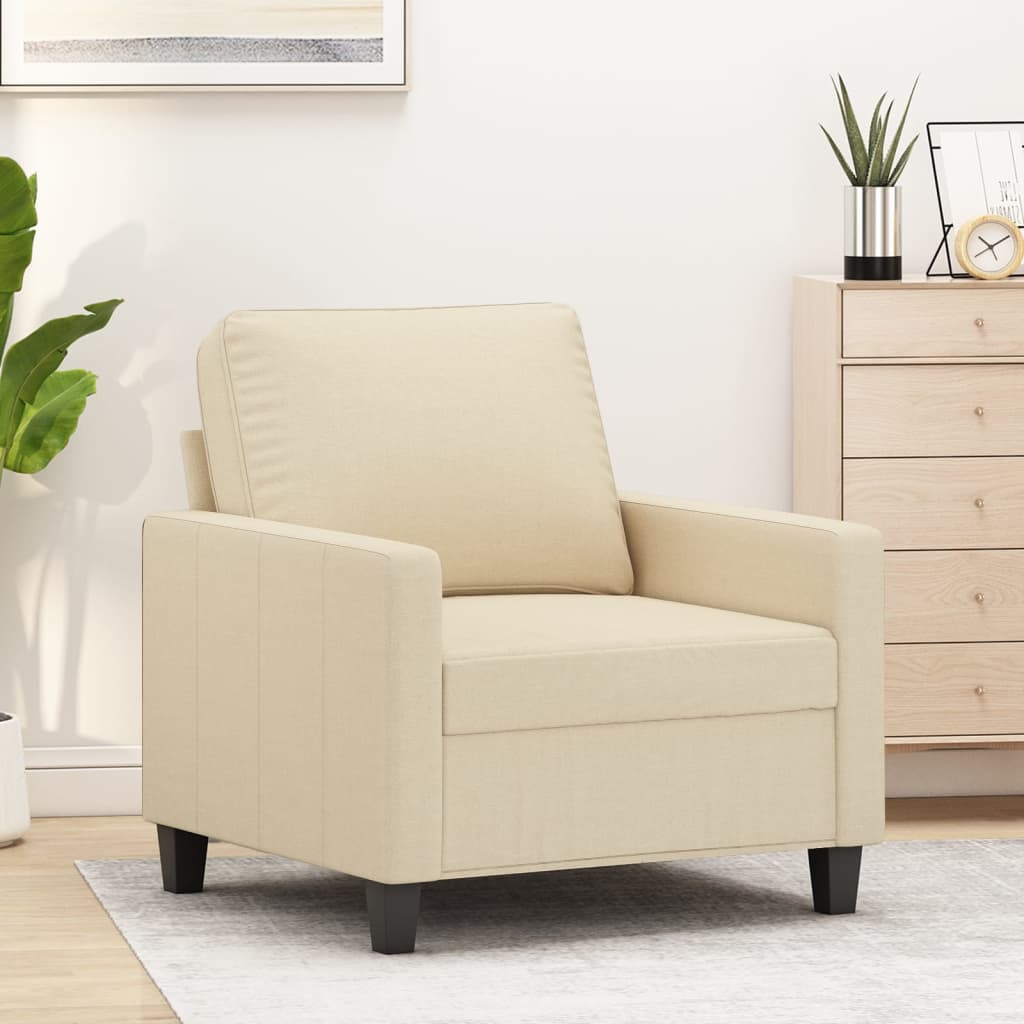 Poltrona Crema 60 Cm In Tessuto