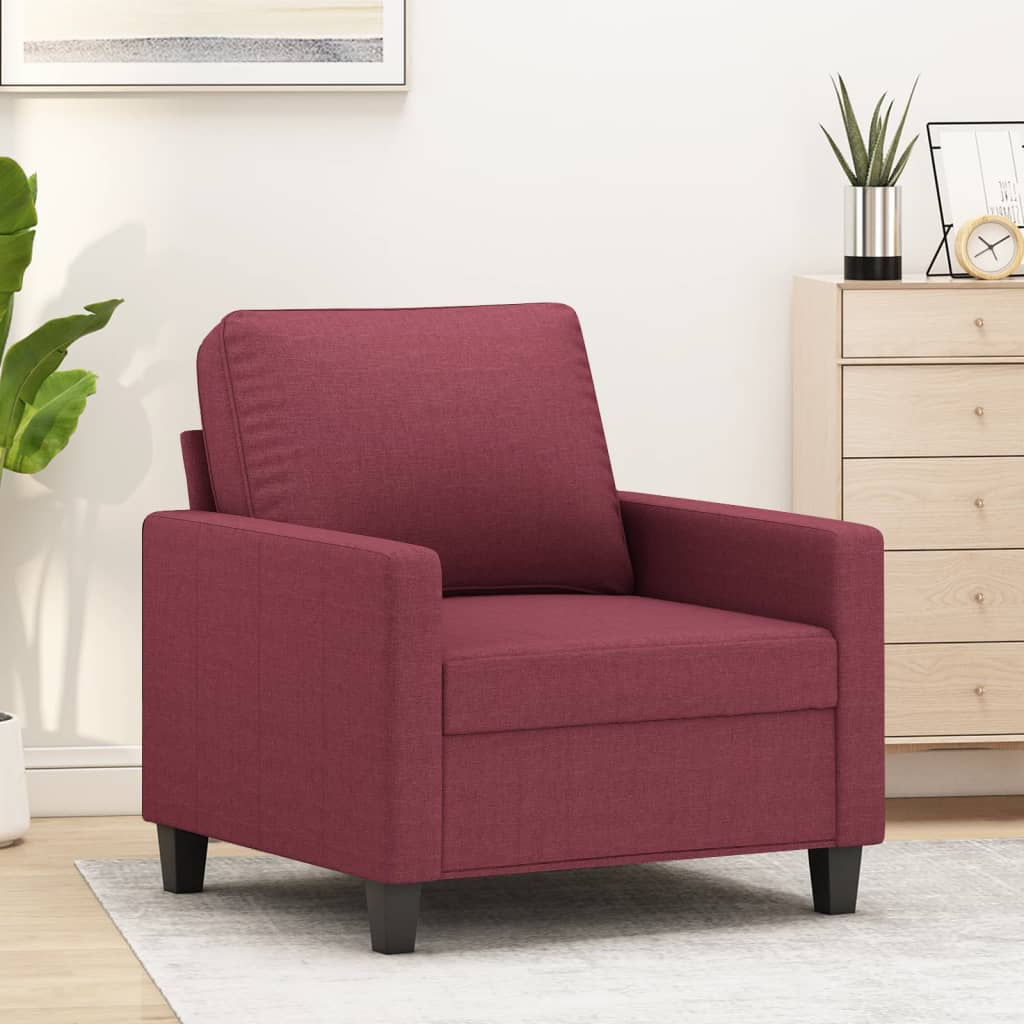 Poltrona Rosso Vino 60 Cm In Tessuto