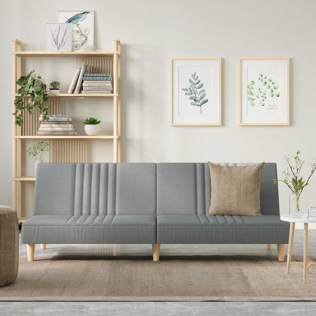 Divano Letto Grigio Chiaro In Tessuto