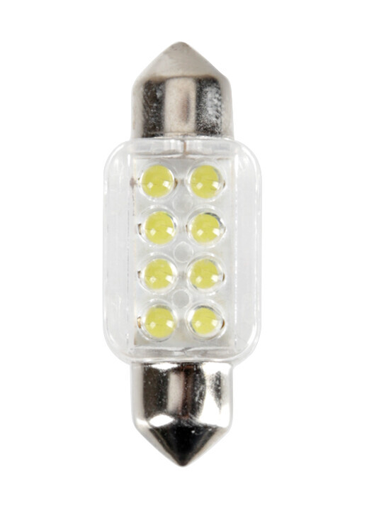 12v Led Series - 8 Led - 13x35 Mm - Sv8,5-8 - 1 Pz  - Scatola - Bianco
