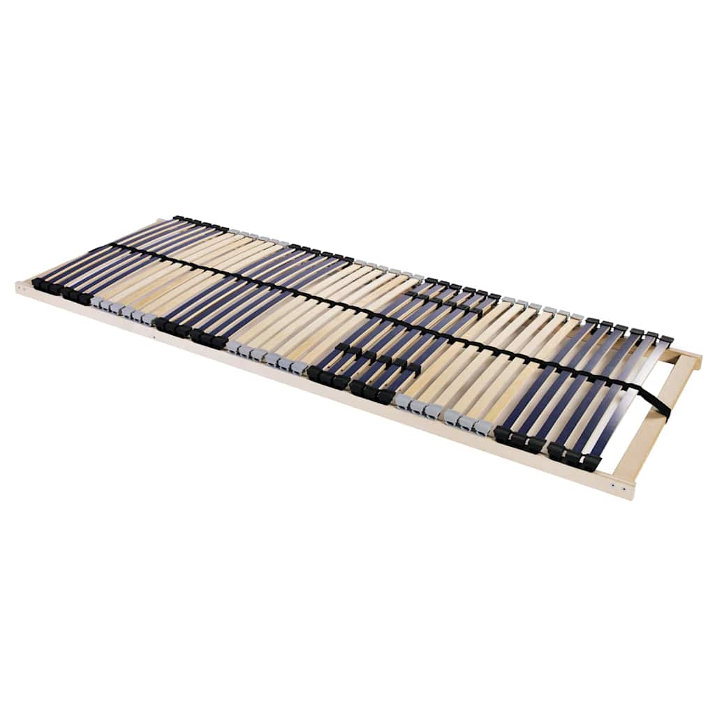 Base A Doghe Marrone 100 X 190 Cm Legno Massello Di Faggio