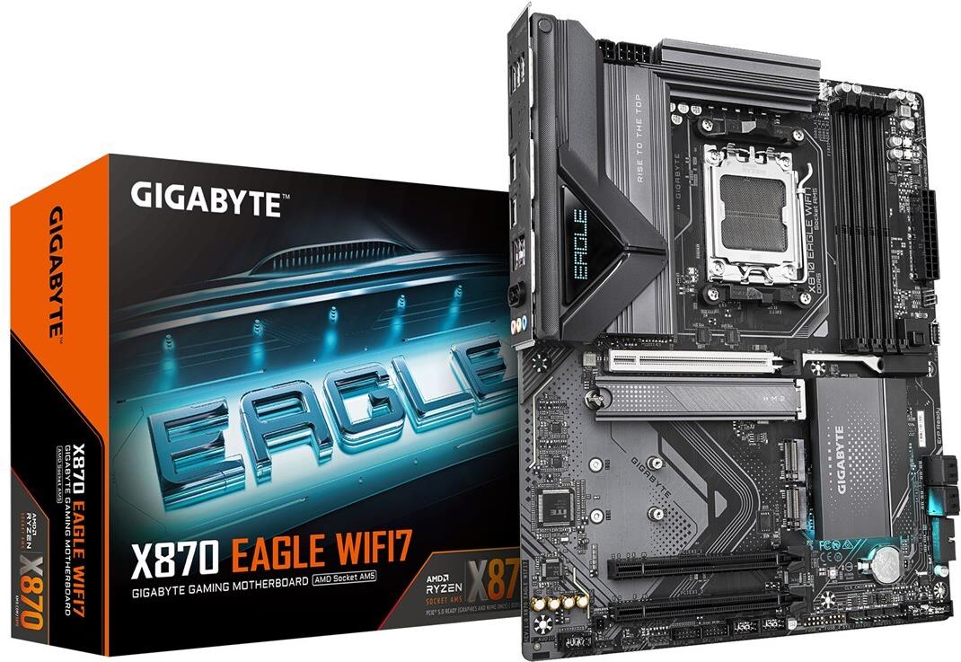 Gigabyte X870 Eagle Wifi7 - Motherboard - Atx - Socket Am5 - Amd X870 Chipsatz - UsB-C 3,2 Gen 2x2, Usb4, Usb 3,2 Gen 1, Usb 3,2 Gen 2 - 2,5 Gigabit