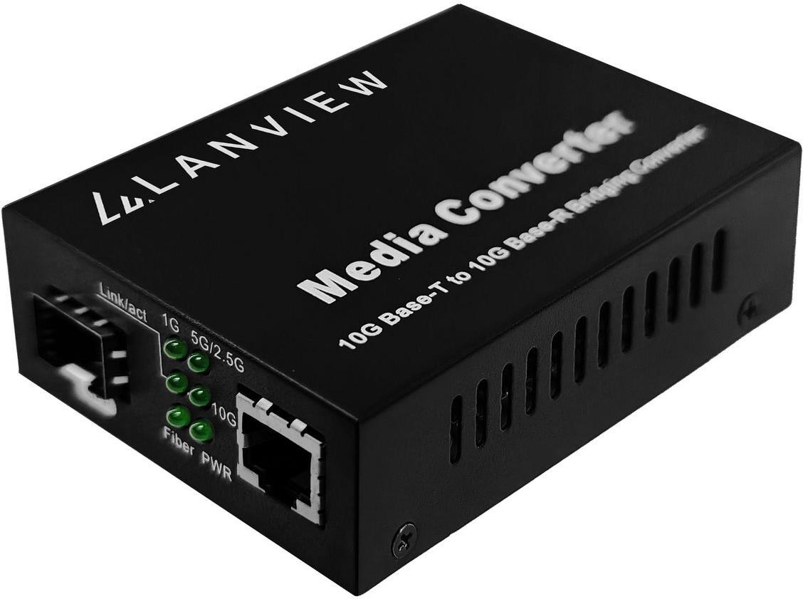 Lanview 10gbasE-T Rj45 To 10gbasE-X Sfp+ Unmanaged Media - 10 Gbps - RJ-45 (lvN-MeD-Sfp+-10gB-x)