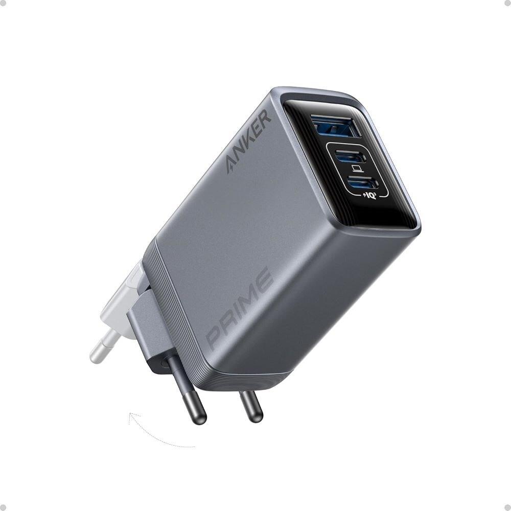 Anker Prime 100w 2x UsB-C 1x UsB-A Ladegerät Mit Faltbarem Stecker (a2688341)