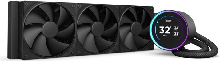 Nzxt Kraken Elite 360 - ProzessoR-Flüssigkeitskühlsystem - Mit LcD-Display - Kühlergröße: 360 Mm - (für: Lga1851, Lga1700, Lga1200, Lga115x Socket, A