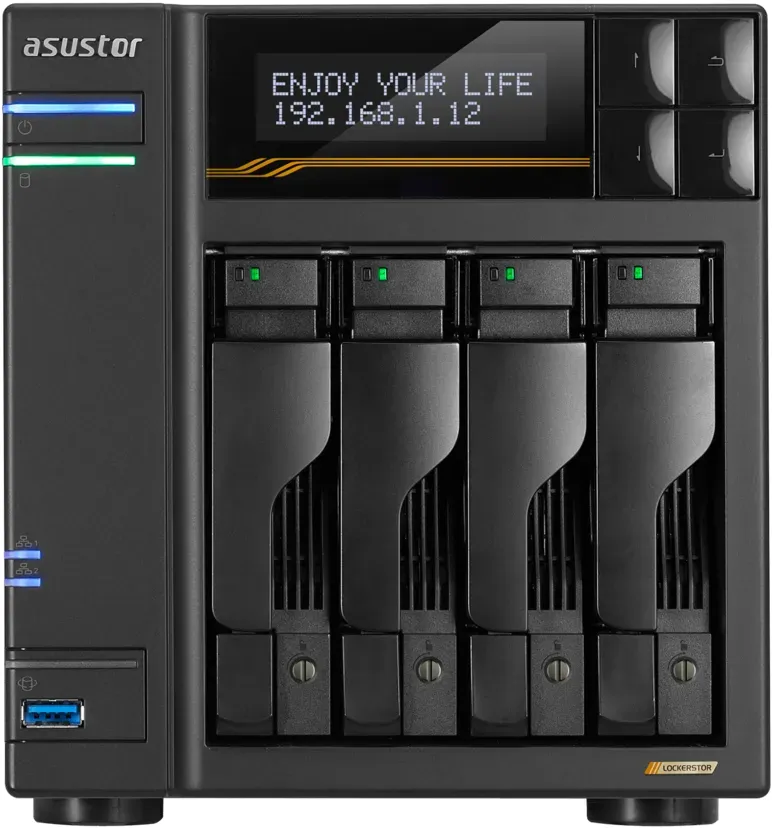 Asustor As6804t Gen3 Lockerstor 4 Nas System 4-Bay (90-As6804t00-Mf30)