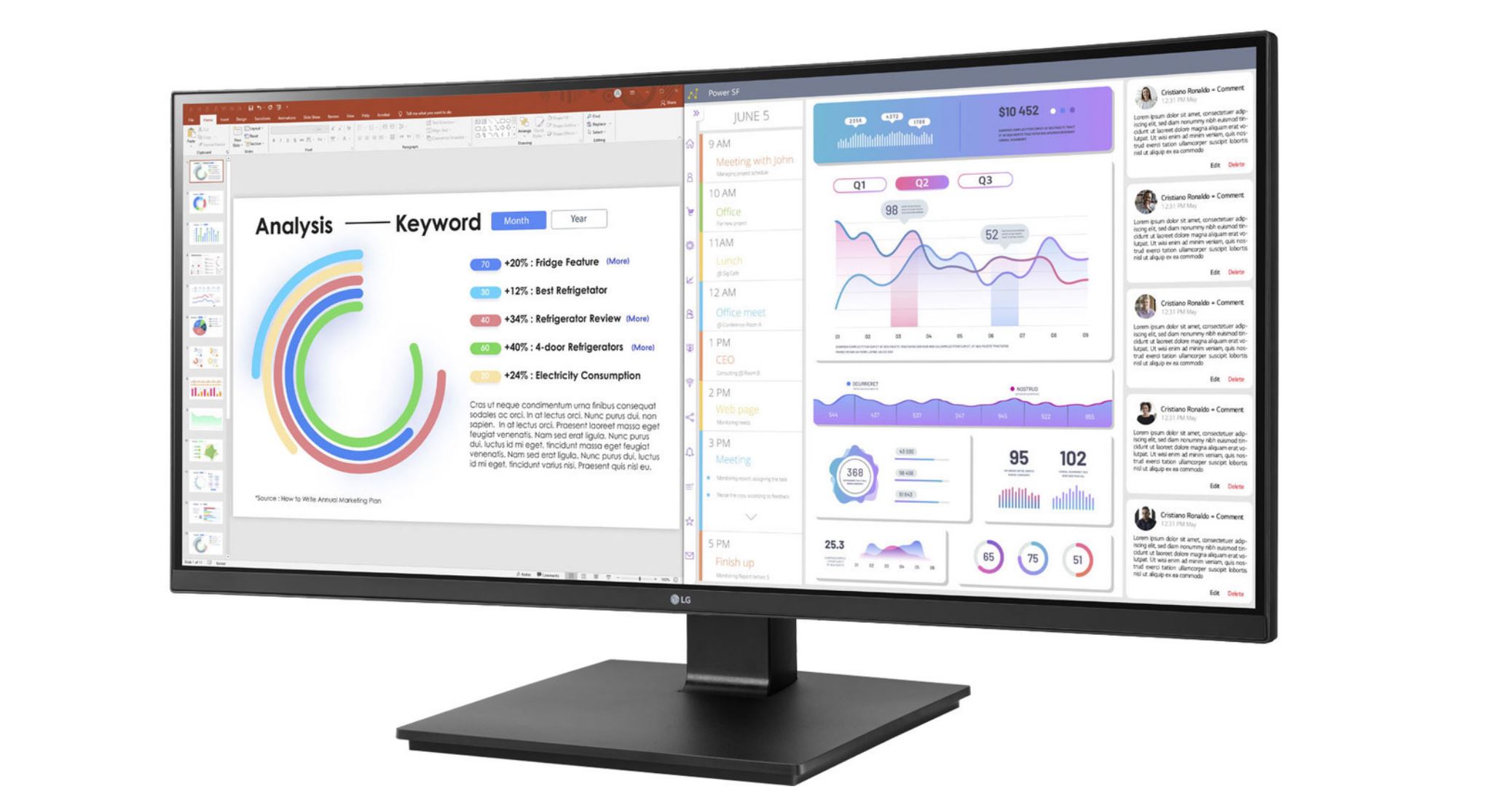 Lg 34ba75qE-B.aeu 86,7cm (34") 21:9 Ips Ultrawide Uwqhd Monitor Hdmi/dp/usB-C [energieklasse F] (34ba75qE-b)