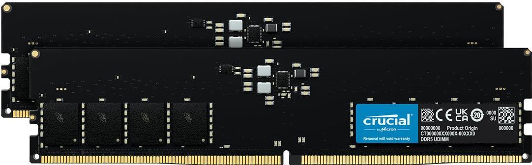 Crucial - Ddr5 - Kit - 32 Gb: 2 X 16 Gb - Dimm 288-Pin - 4800 Mhz / Pc5-38400 - Cl40 - 1.1 V - Ungepuffert - NoN-Ecc (ct2k16g48c40u5)