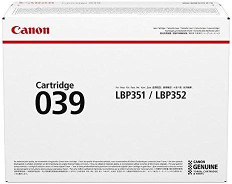 Canon 039 - Schwarz - Original - Tonerpatrone - Für Imageclass Lbp351dn, Lbp351x, Lbp352dn, Lbp352x, I-Sensys Lbp351x, Lbp352x, Satera Lbp351i