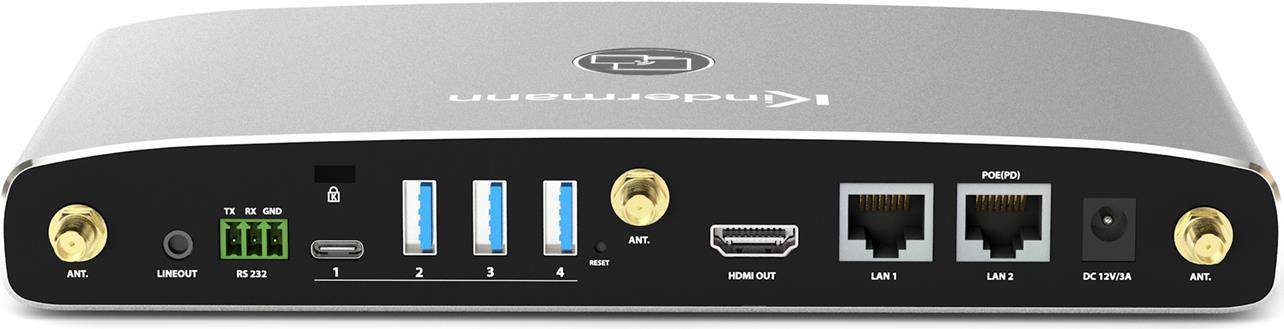 Kindermann Klick & Show K-Fx Base Unit - DrahtloS-Conferencing System - Transmitter Nachrüstbar - Dongle - Graphit - Aluminium - 3840 X 2160 Pixel -