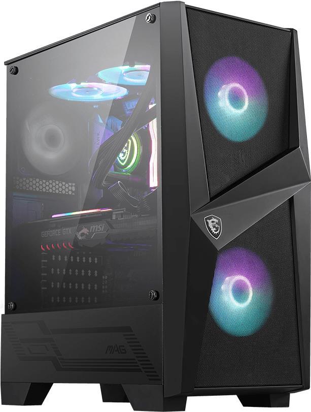 Msi Mag Forge 100r - Midi Tower - Pc - Gehärtetes Glas - Schwarz - Transparent - Atx - Micro Atx - MinI-Itx - Gaming (306-7g03r21-809)
