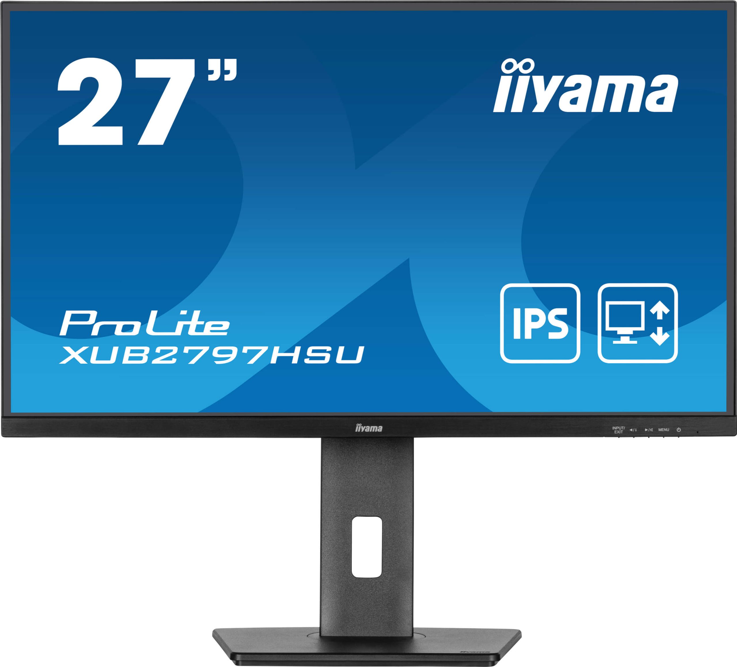 Iiyama Monitor Xub2797hsU-B2 68,58cm 27zoll 1920x1080 300cd/m2 1ms Hdmi Dp Usb [energieklasse E] (xub2797hsU-B2)