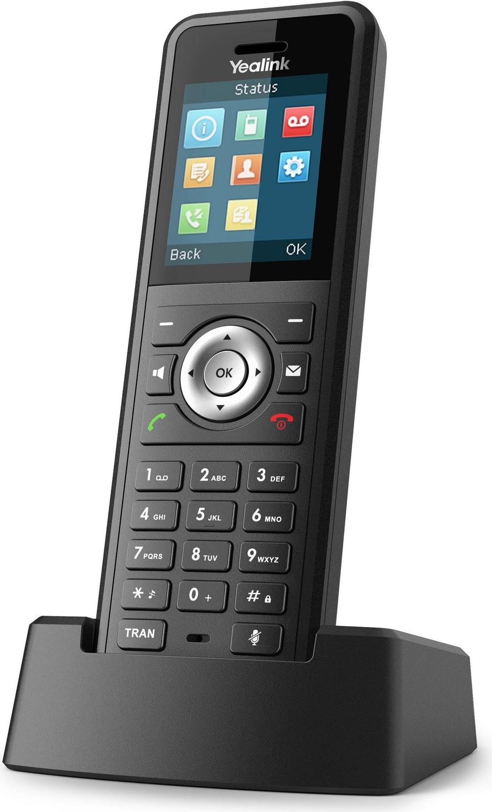 Yealink W59r - Schnurloses Erweiterungshandgerät - Mit BluetootH-Schnittstelle Mit Rufnummernanzeige - Dect - Dreiweg Anruffunktion - Schwarz (130200