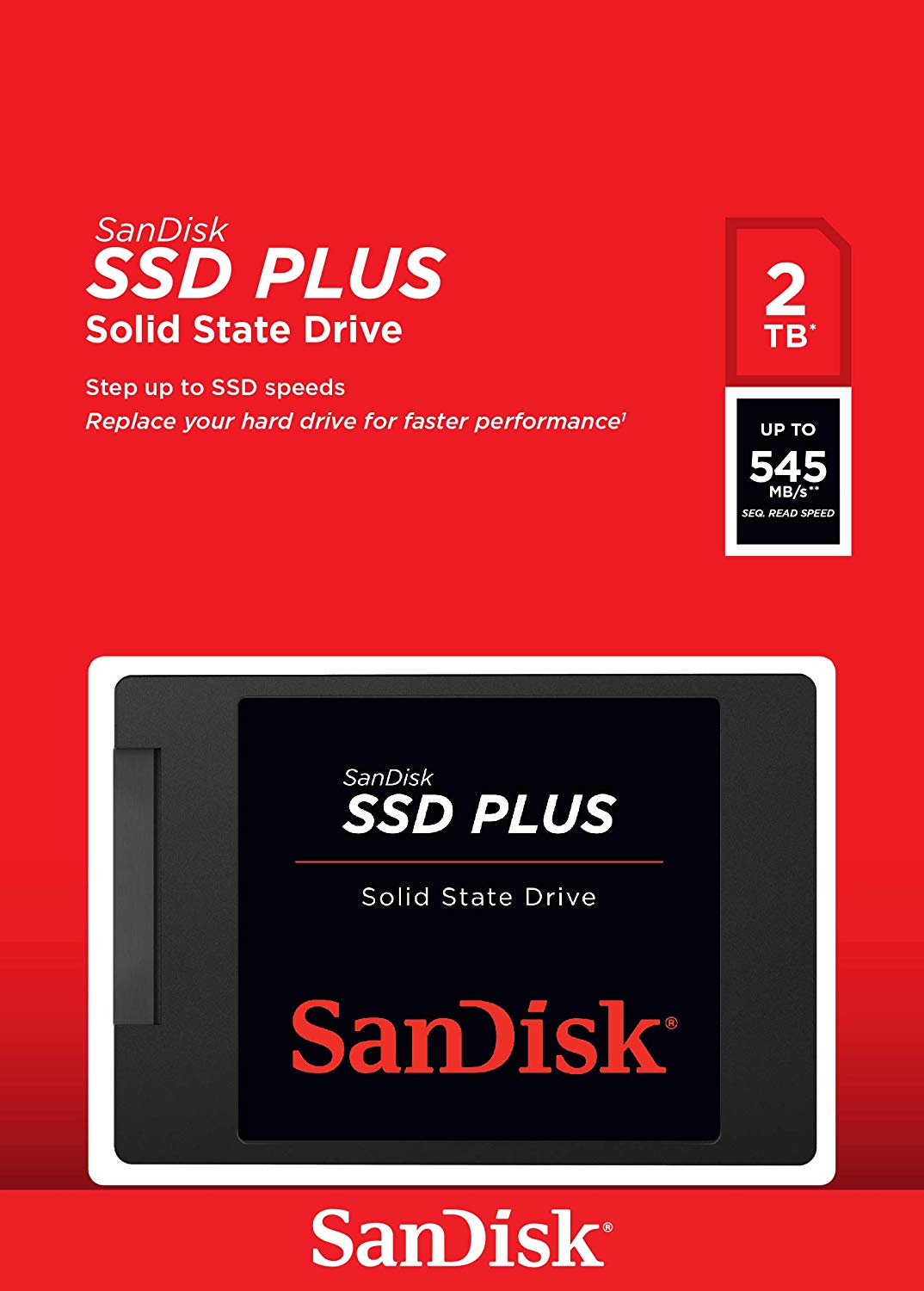 Sandisk Ssd Plus - Ssd - 2 Tb - Intern - 2.5" (6.4 Cm) - Sata 6gb/s