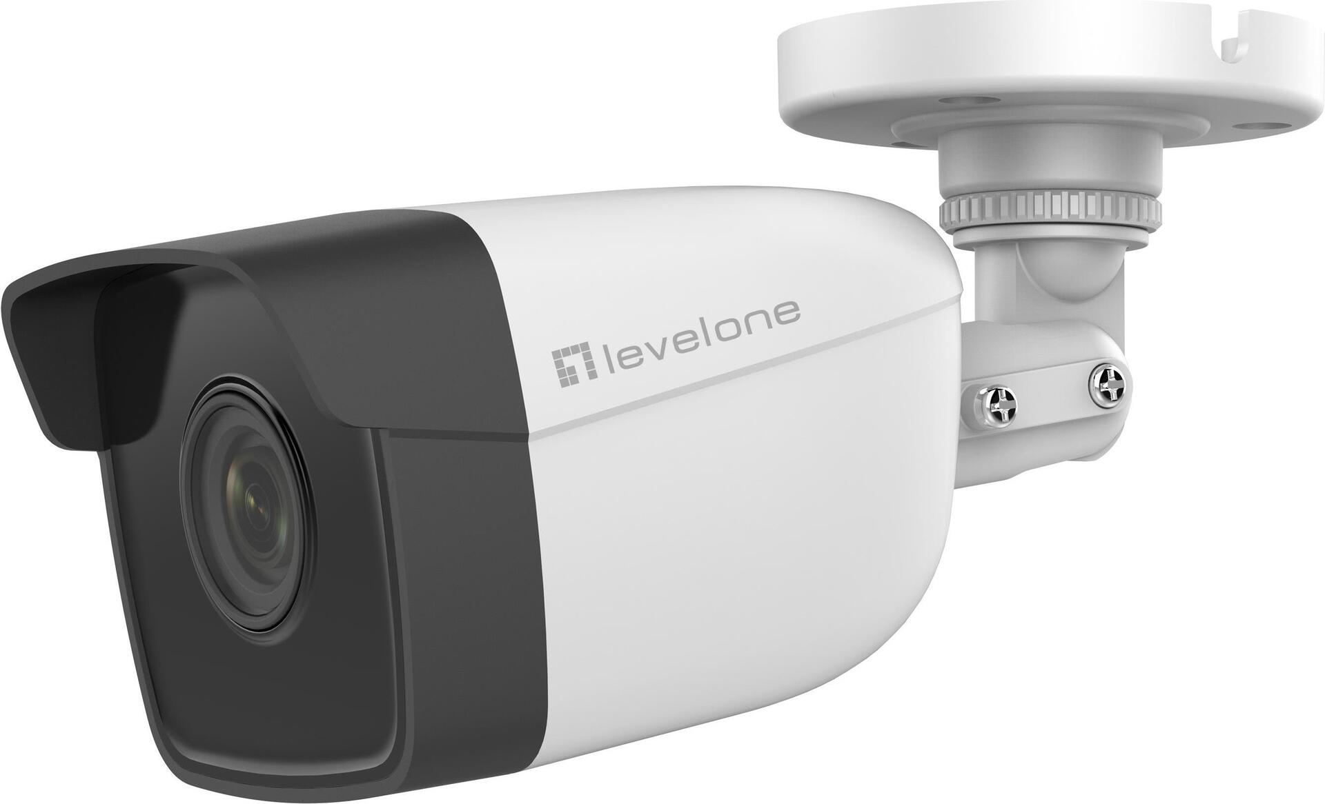 Levelone Gemini Feste IP-NetzwerK-Kamera - 2 Megapixel - H.265 - 802.3af Poe - IR-Leds - Innen / Außen (fcS-5201)
